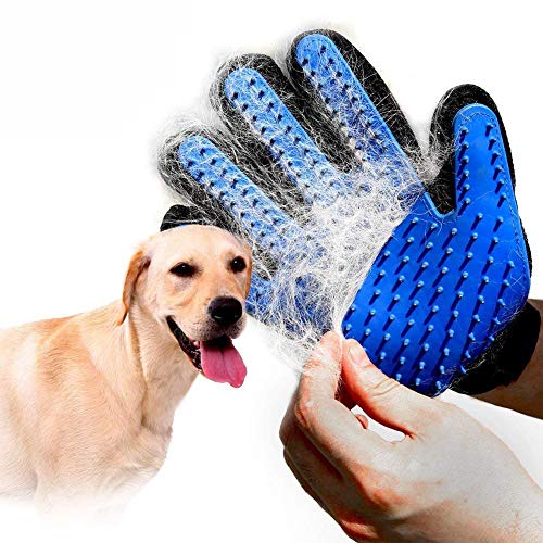 Product Image 1: PICKVILL Efficient Pet Hair Remover Mitt Enhanced 5 Finger Design Gentle Deshedding Brush Gloves for Dogs with Long and Short Fur (Multicolour)